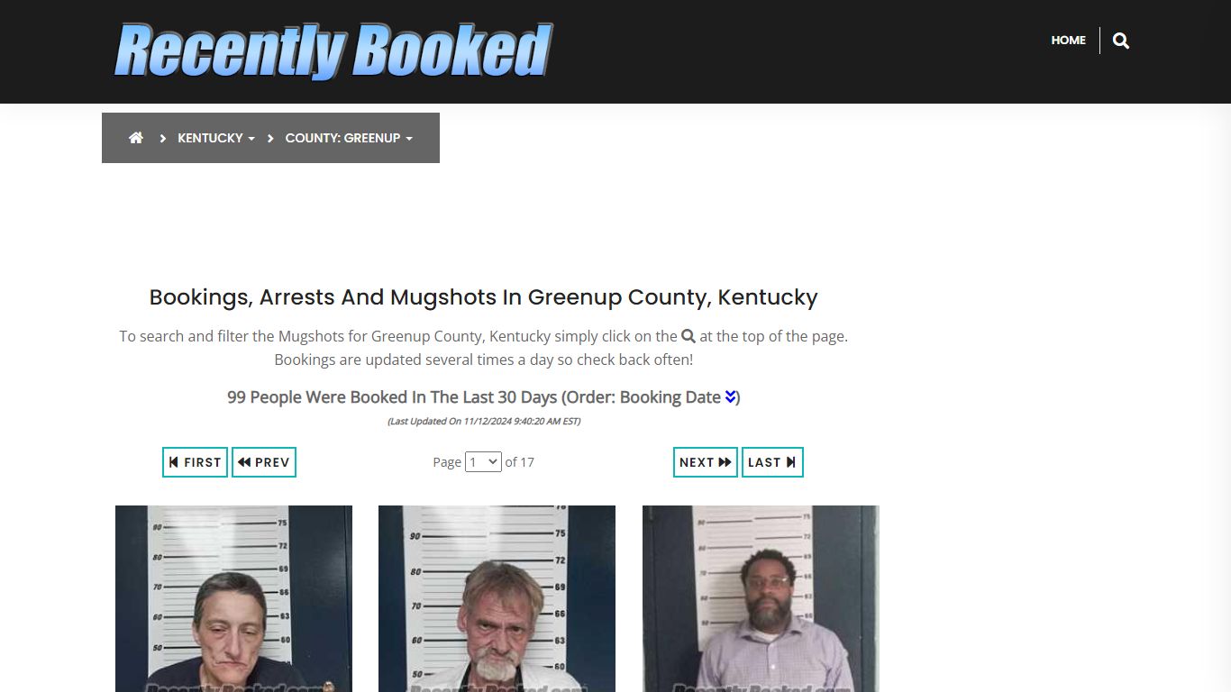 Bookings, Arrests and Mugshots in Greenup County, Kentucky