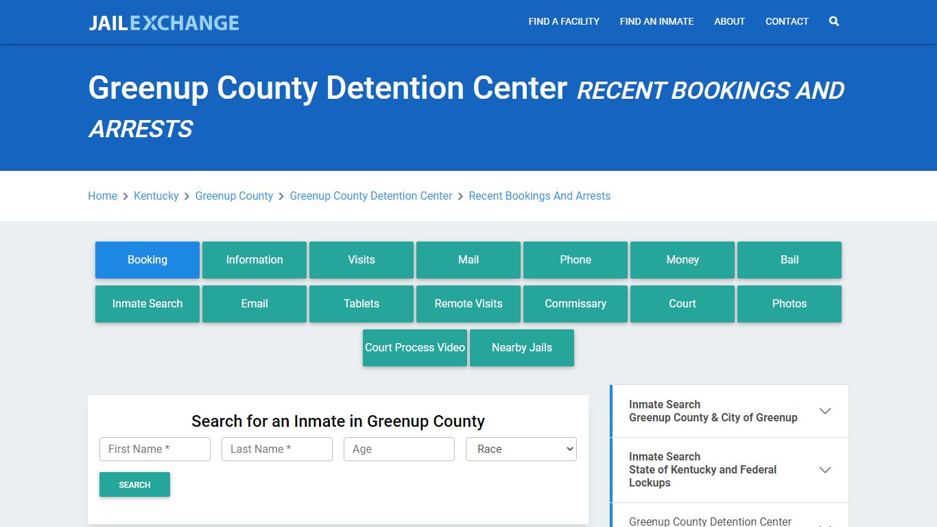 Greenup County Detention Center Recent Bookings And Arrests - Jail Exchange